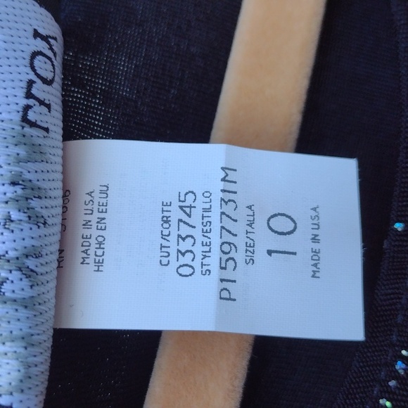 VTG Molly Malloy Black Glittery Cocktail Print Dress 10 - Picture 7 of 9